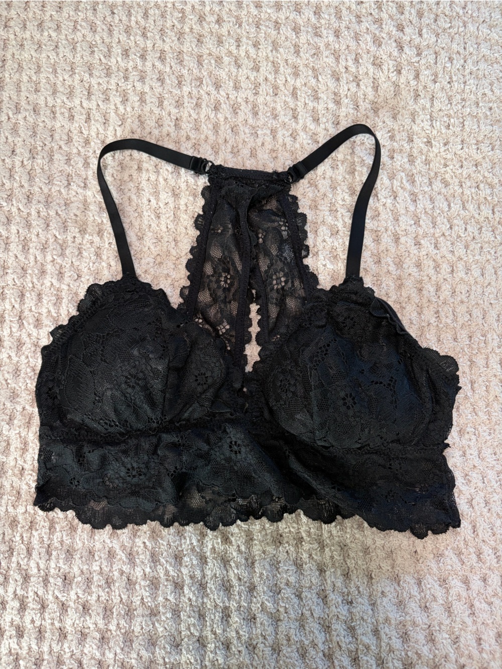 aerie Black Lace Racerback Bralette